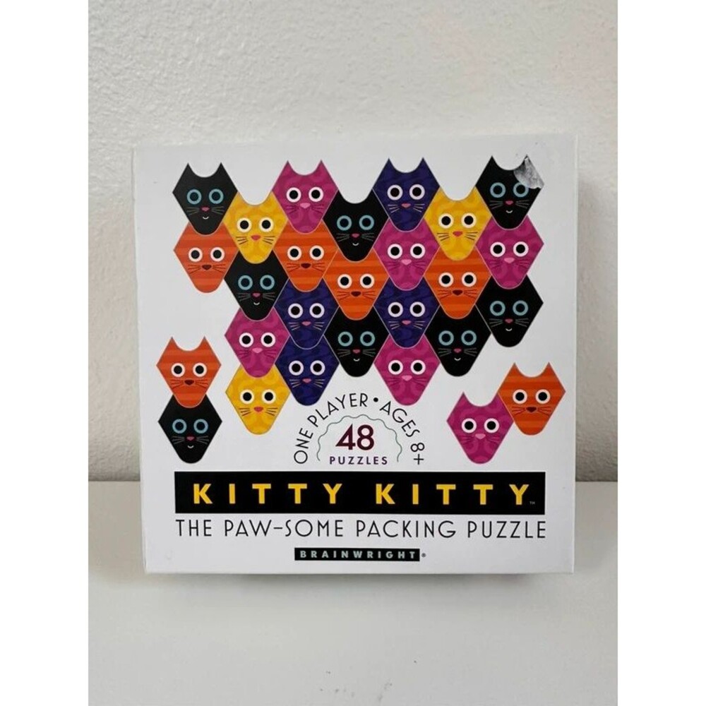 Kitty Kitty The Paw-Some Packing Challenge Game Puzzle, 48 Puzzles Brainwright